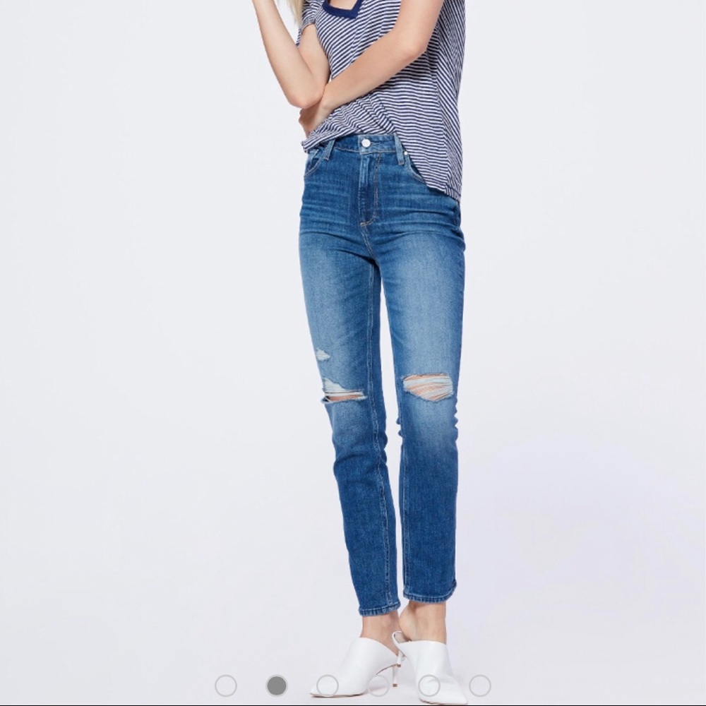 PAIGE VINTAGE JEANS high rise slim leg.
